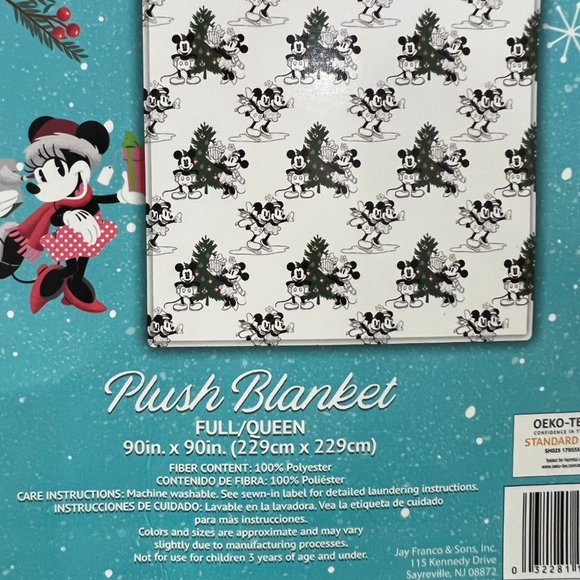Disney Holiday Disney Christmas Mickey Minnie Mouse Throw Blanket